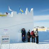 Carouse in a snow castle in the Northwest Territories