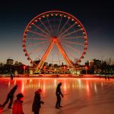 Ferris Wheel in Montréal bei Nacht
