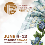 Der Flyer des Indigenous Fashion Arts Festival 2022 ist zu sehen.