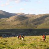 Wanderer in den Bergen des Yukon